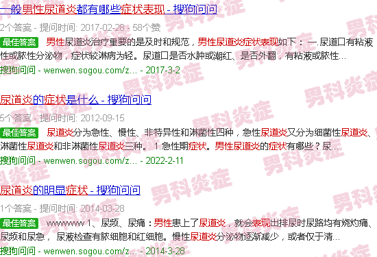 汕头尿道炎症状表现男性