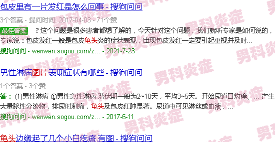 汕头龟头炎症图片