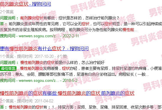 汕头慢性前列腺炎症状