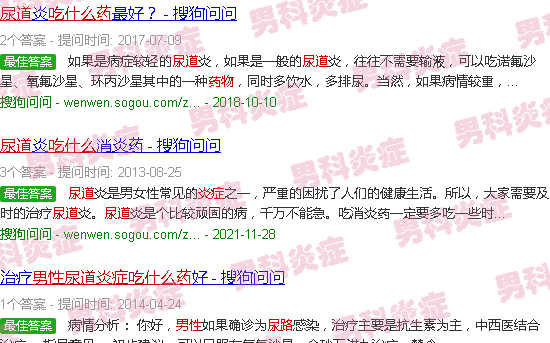 汕头男性尿路炎症吃什么药