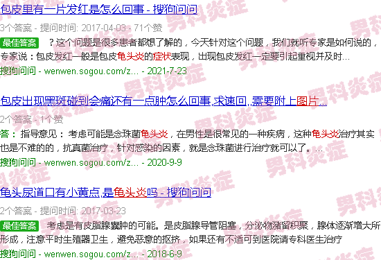 汕头龟头炎症状的图片大*