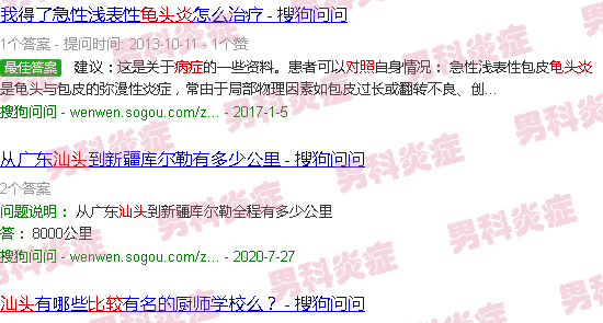 汕头龟头炎症状对照
