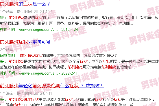 汕头前列腺炎症状晚期