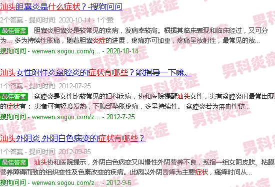 汕头炎症有哪些症状