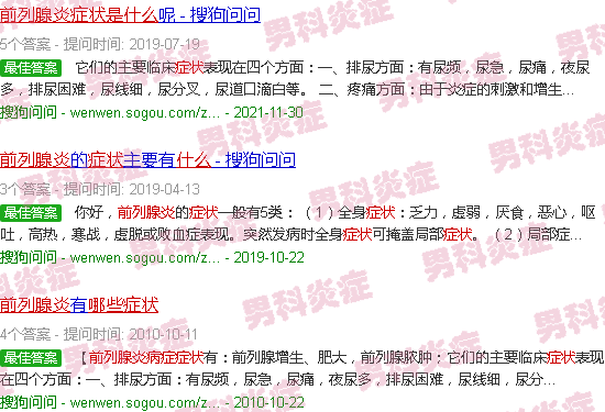 汕头前内腺炎症状是什么