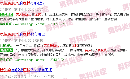 汕头男性膀胱炎症状表现