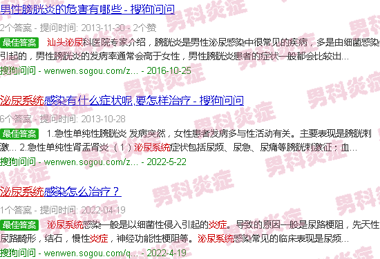 汕头泌尿系统炎症