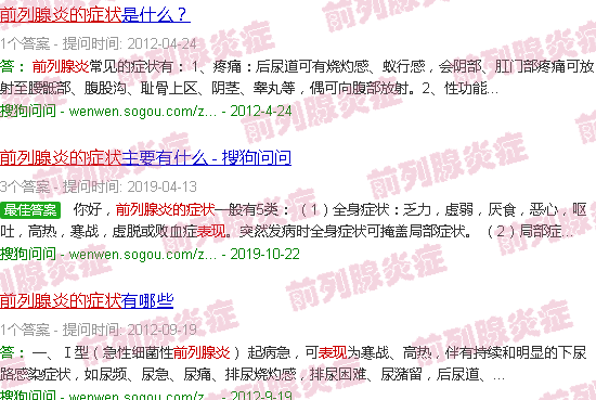 汕头前列腺炎的表现
