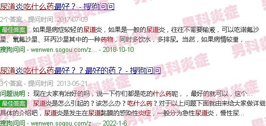 汕头尿道有炎症吃什么药