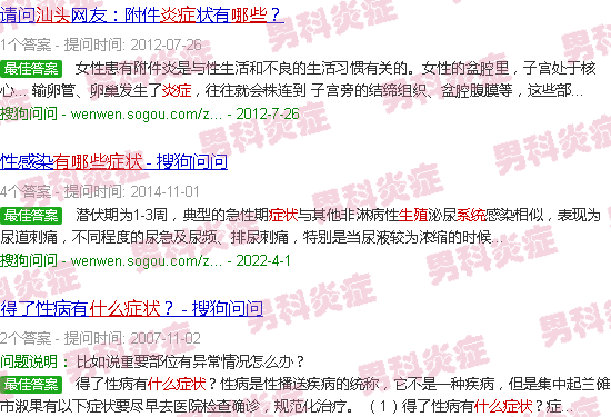 汕头生殖系统炎症什么症状