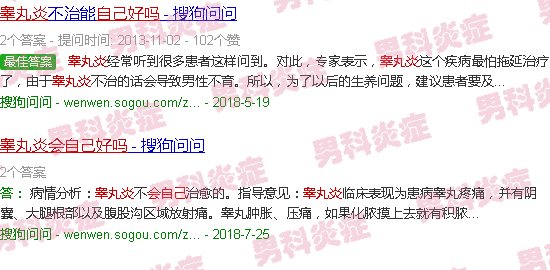 汕头睾丸炎症状会自己好吗