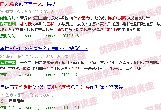 汕头得了前列腺是什么症状