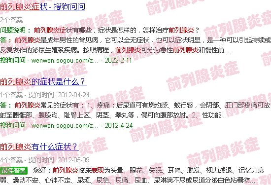 汕头前列腺炎表现