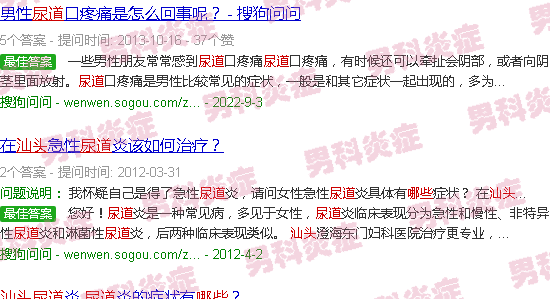 汕头什么是尿道炎症