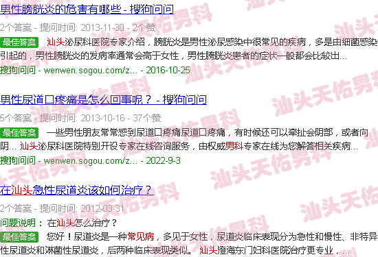 汕头男科常见病