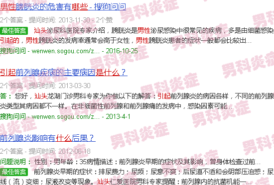 汕头男性炎症是什么引起的