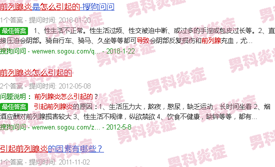汕头前列腺炎症状怎么引起的