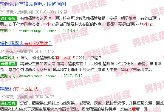 汕头精子炎症有什么症状