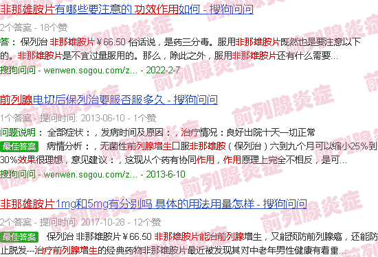 汕头非那雄胺片治疗前列腺增生效果