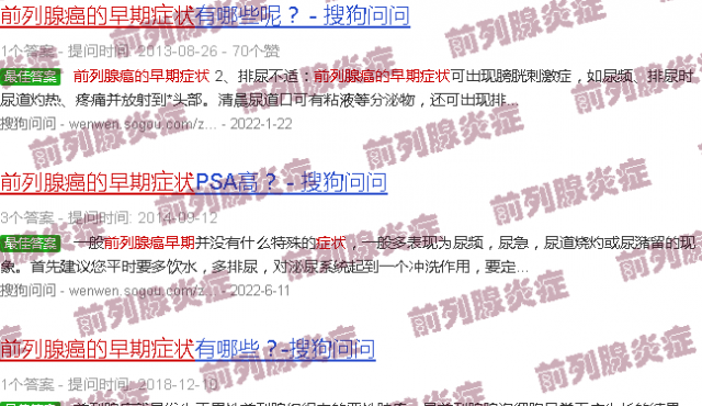 汕头前列腺*的早期症状